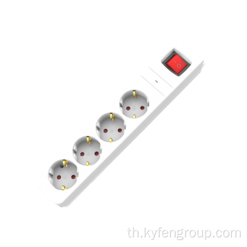 Geramany Standrad 16A 230V 4-way Power Strip